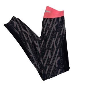 Nike Pro Hypercool All Over Logo Print Ankle Leggings Women's Size Small